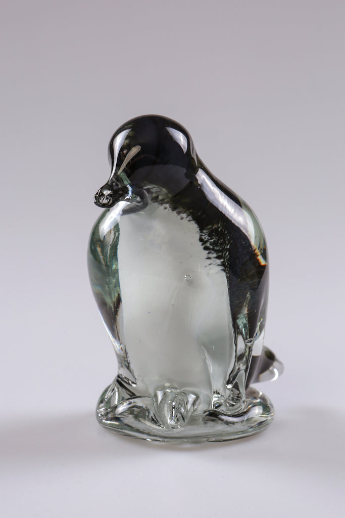 Glas Pinguin handgefertigt, Glastier, Glasfigur, Geschenk